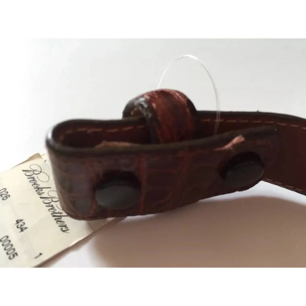 Brooks Brothers authentic alligator leather belt strap